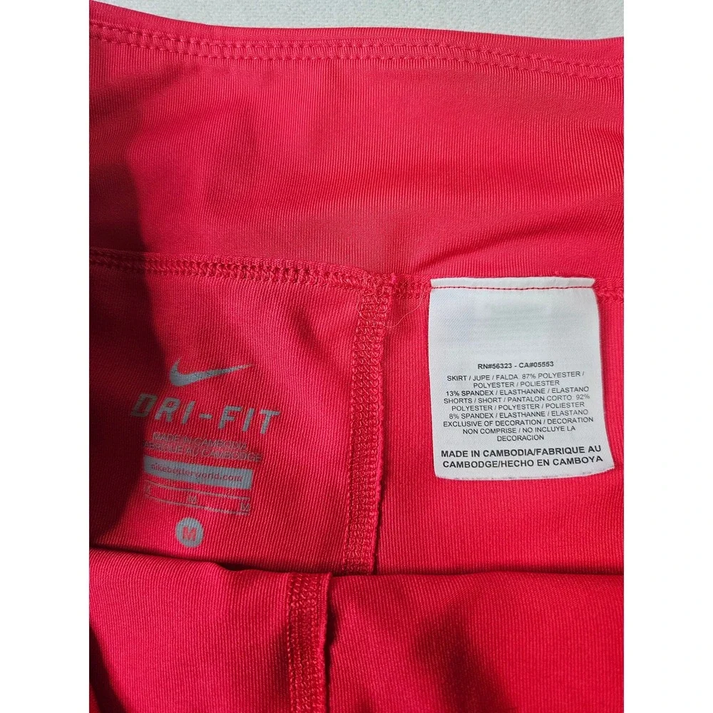 Nike Court Dri-FIT Tennis Skort Womens Medium Red White Athletic Skirt Active